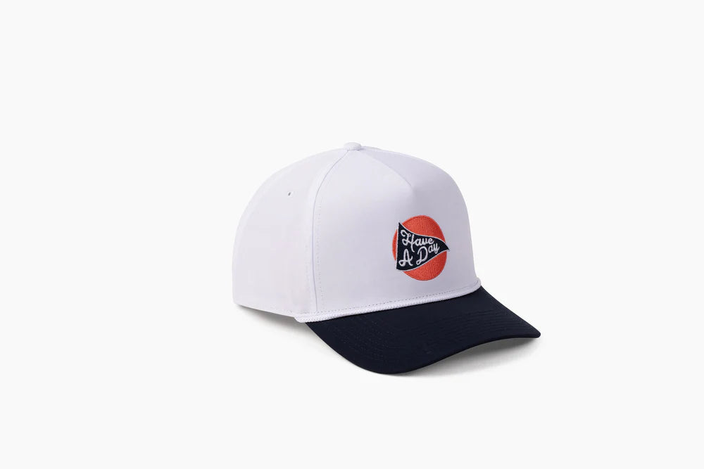Have A Day Drink Rope Hat - White & Navy