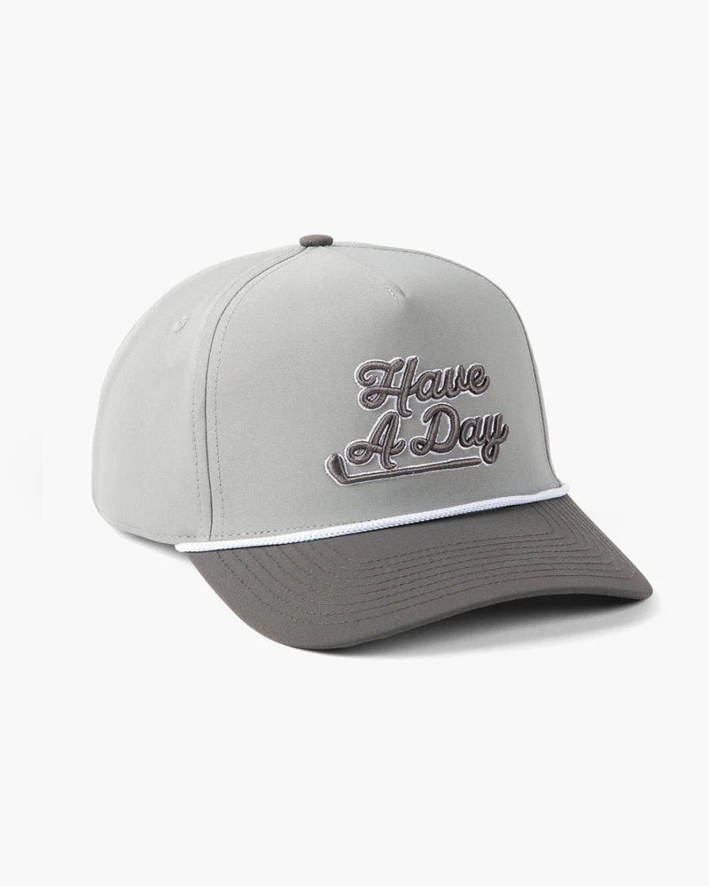 Have A Day Two Tone Grey Rope Hat