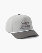 Have A Day Two Tone Grey Rope Hat