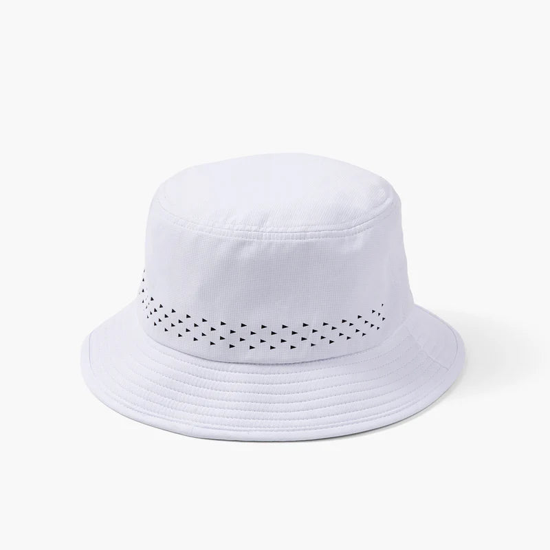 Have A Day White Perforated Bucket Hat