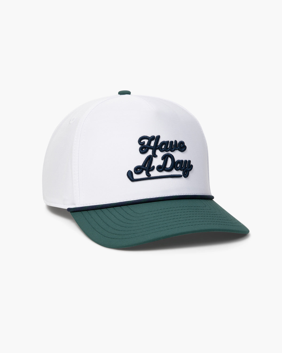 Have A Day Rope Hat Contrast Green and Navy