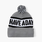 Have A Day Knit Beanie Grey