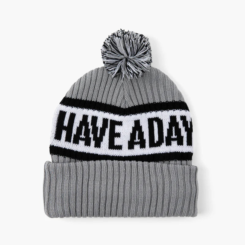 Have A Day Knit Beanie Grey
