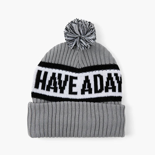 Have A Day Knit Beanie Grey
