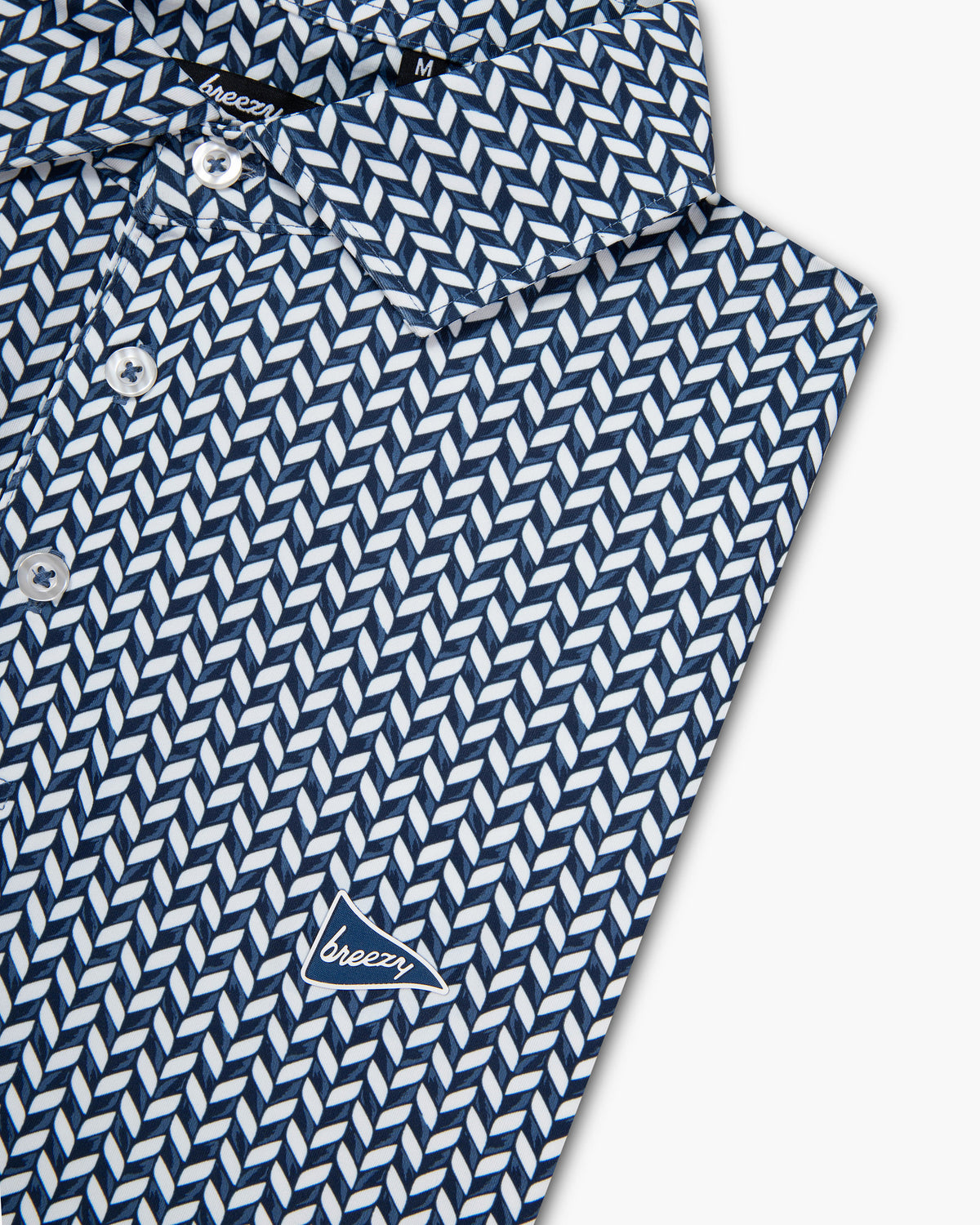 The Diamond Plated Polo Navy