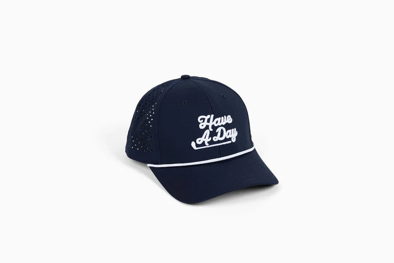 Have A Day Navy Perforated Performance Hat