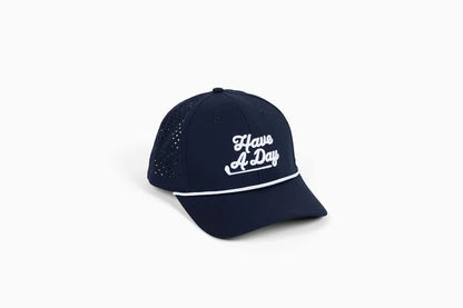 Have A Day Navy Perforated Performance Hat
