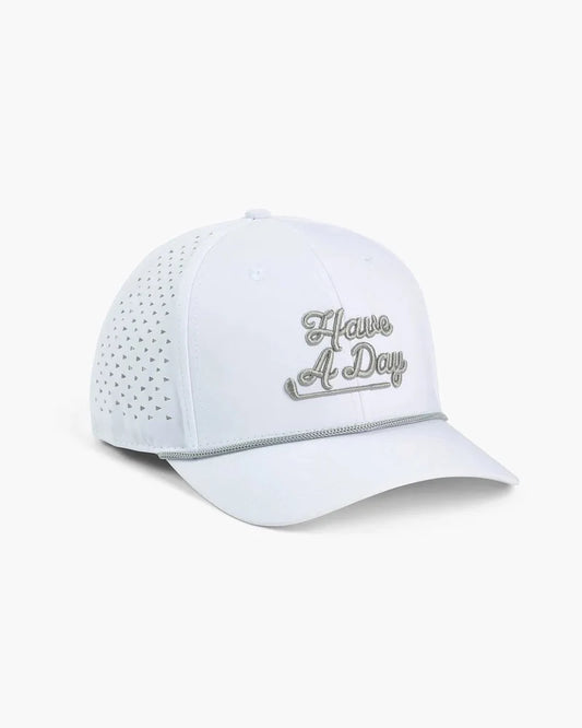 Have A Day White Perforated Performance Hat