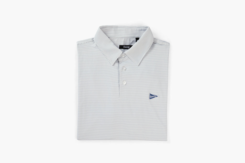 The Striped Polo - Grey & Dark Grey