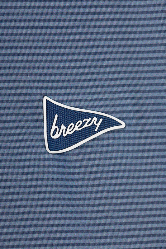 The Striped Polo - Navy & Blue
