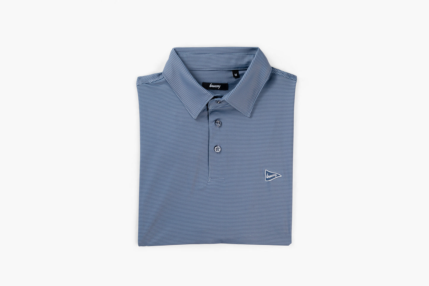 The Striped Polo - Navy & Blue