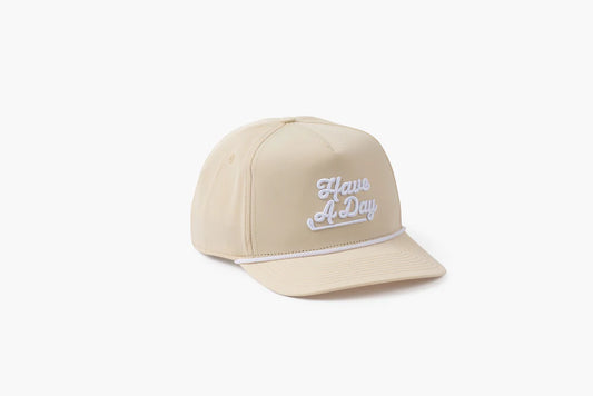 Have A Day Tan Rope Hat