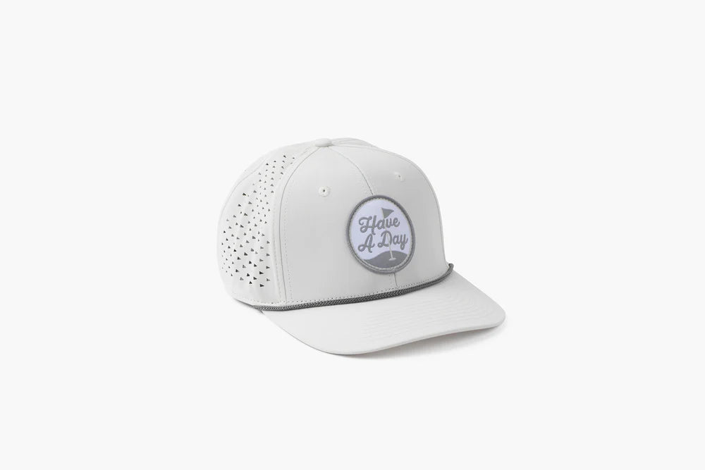 Have A Day Perforated Patch Hat - Grey
